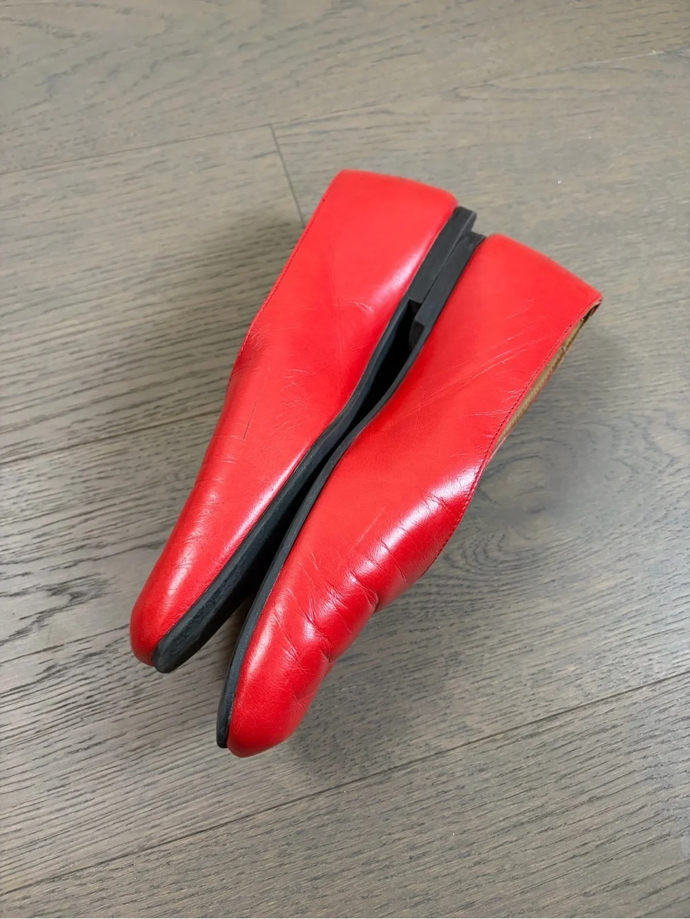 ALOHAS Edie Leather Ballet Flat in Red Size 41 Euro